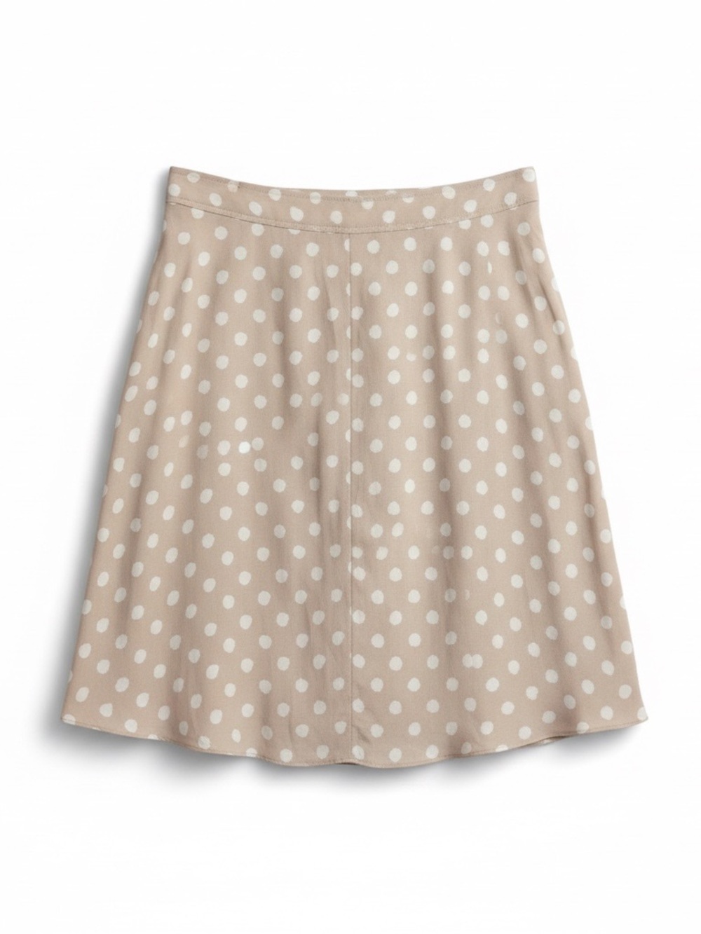 NWT Kate Spade Liv Polka Dot Skirt Tan White Mini Skirt Size 10